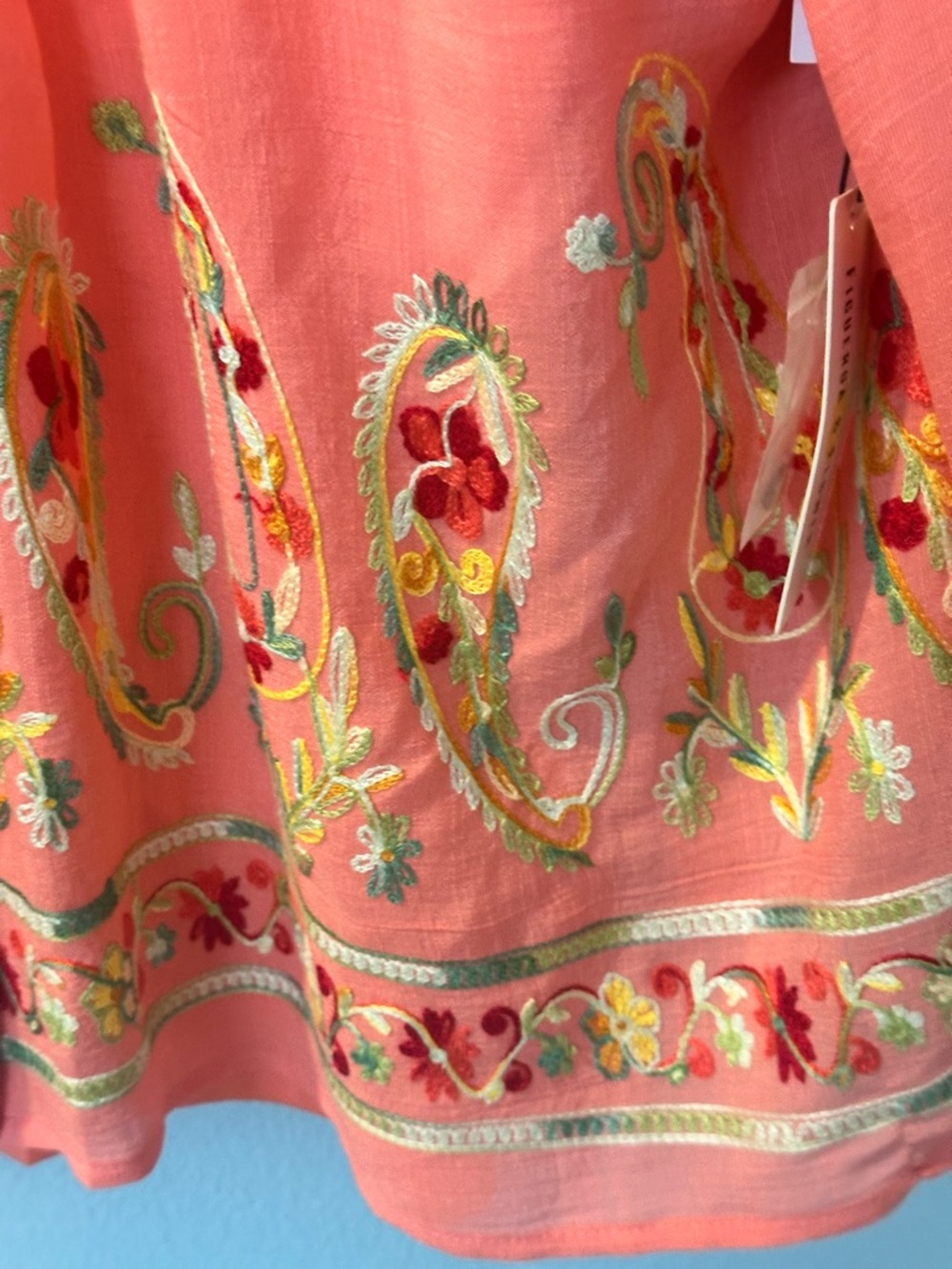 fig and flower Coral Embroidered Pintuck Blouse - Picture 2 of 5